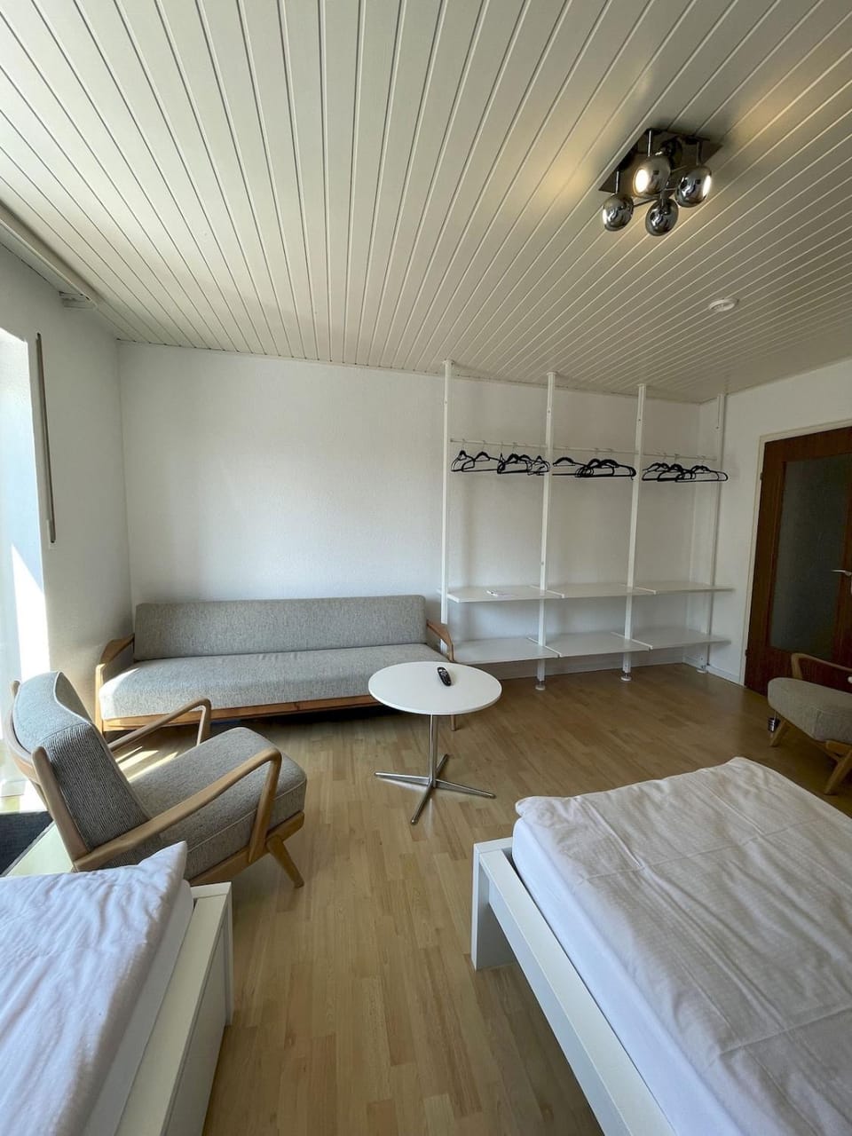 Bed, Living room, Photo of the whole room, Seating area, Bedroom