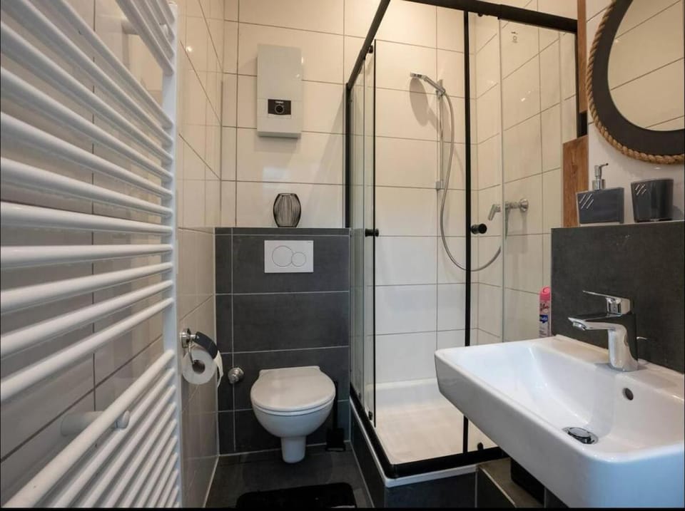 Shower, Toilet, Bathroom, towels