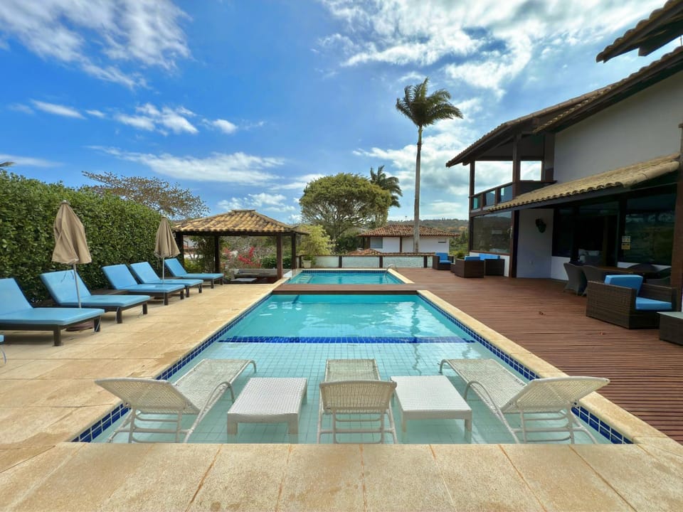Patio, Day, Natural landscape, Pool view, Swimming pool, sunbed
