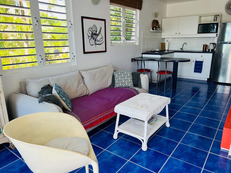 Kitchen or kitchenette, Living room, Seating area, Dining area, stove