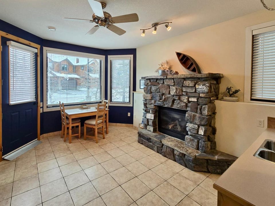 Living room, fireplace