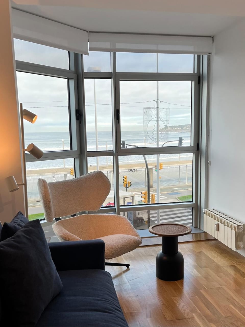 View (from property/room), Living room, Seating area, Sea view