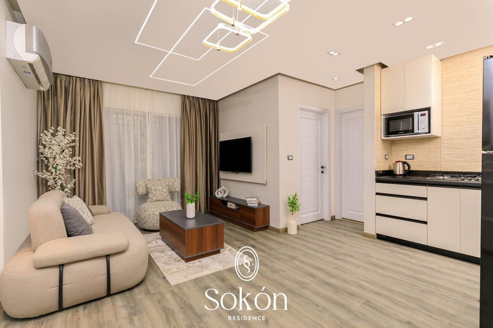 TV and multimedia, Kitchen or kitchenette, Living room, Seating area