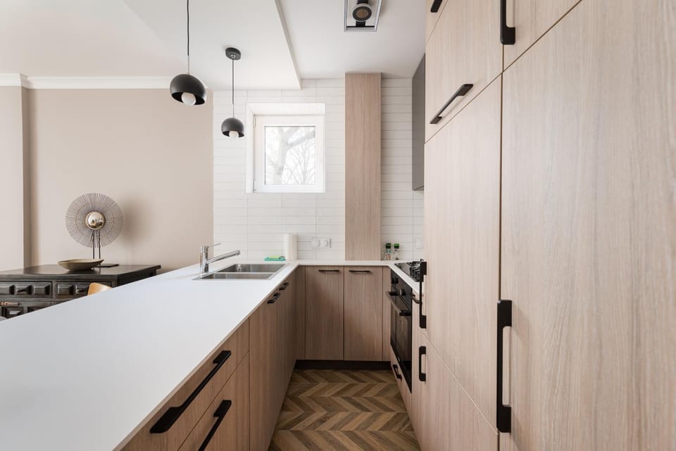 Kitchen or kitchenette, wardrobe