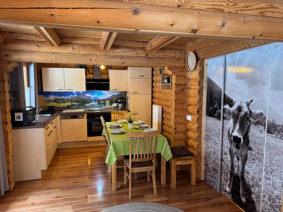 Kitchen or kitchenette, Dining area, stove