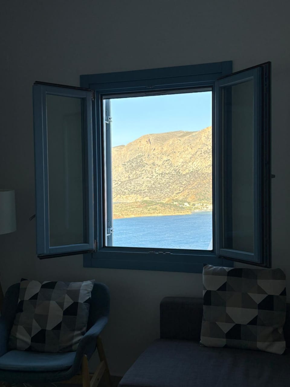 Living room, Seating area, Sea view