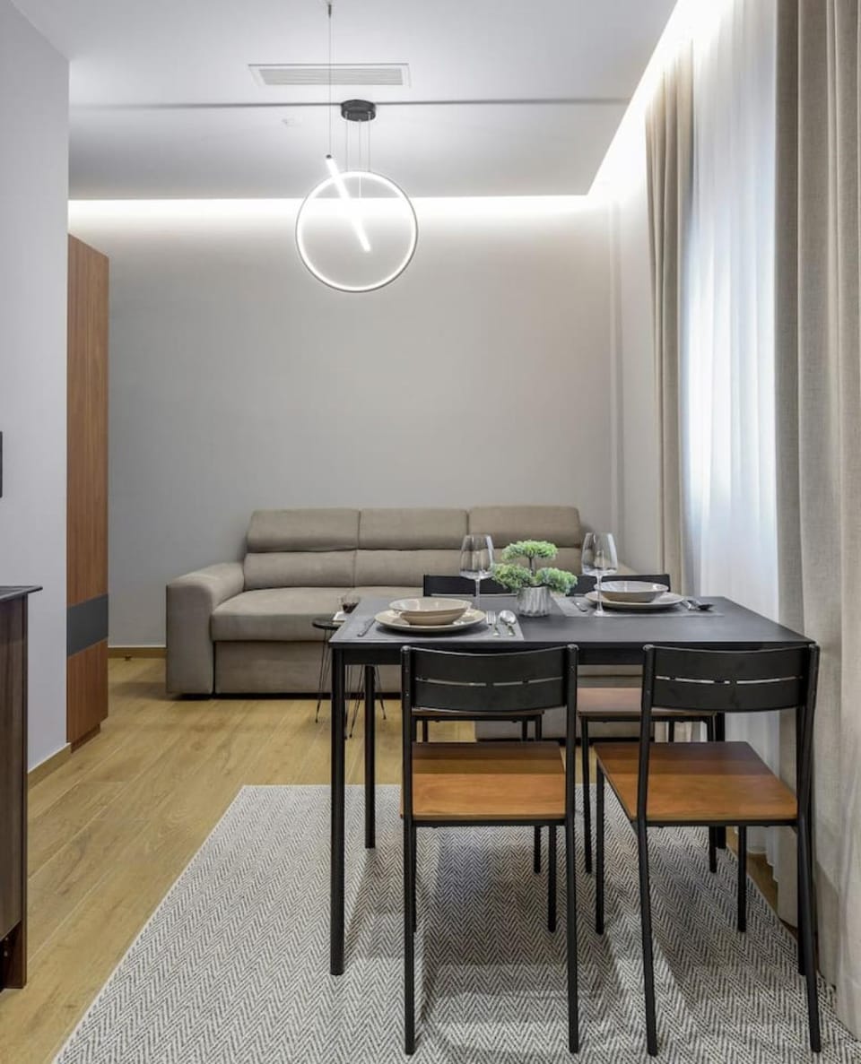 Living room, Seating area, Dining area