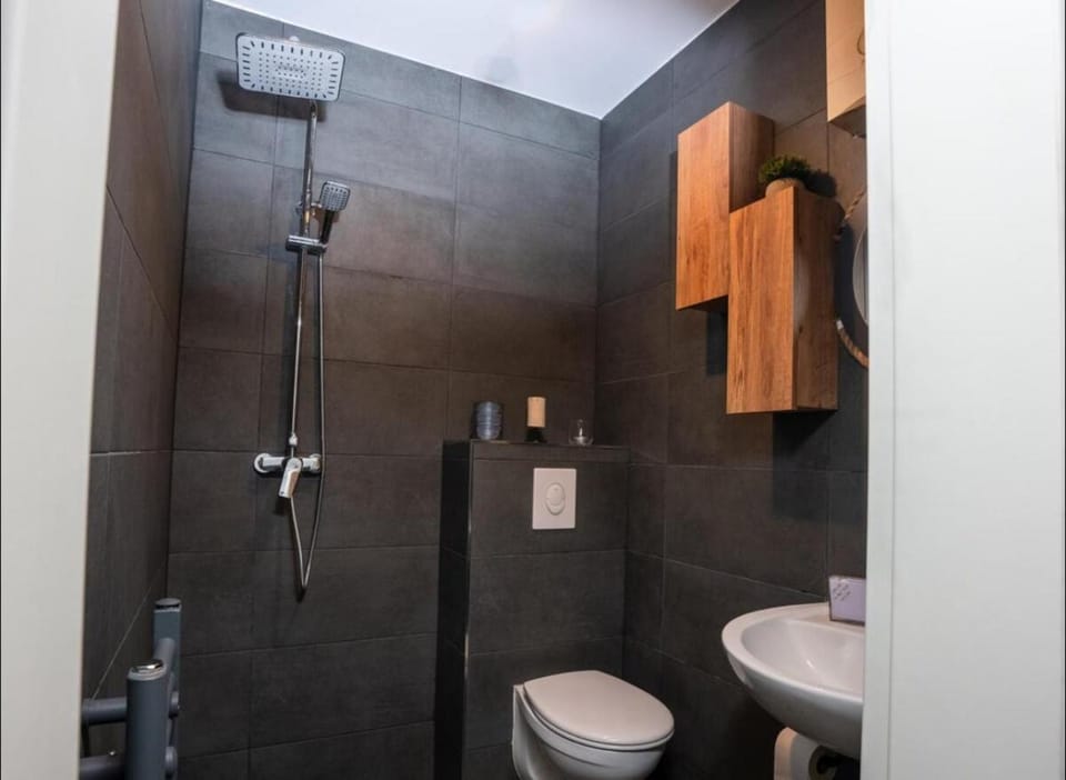 Shower, Toilet, Bathroom, bidet, towels