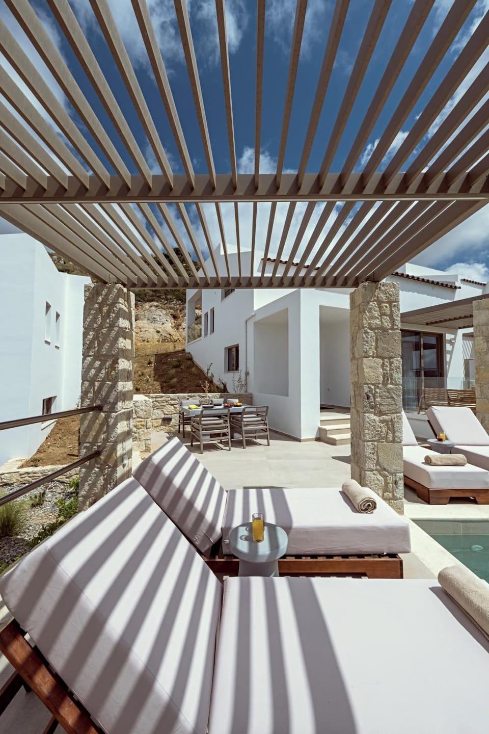 Natural landscape, Swimming pool, sunbed