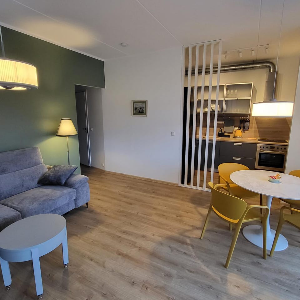 Living room, kitchen