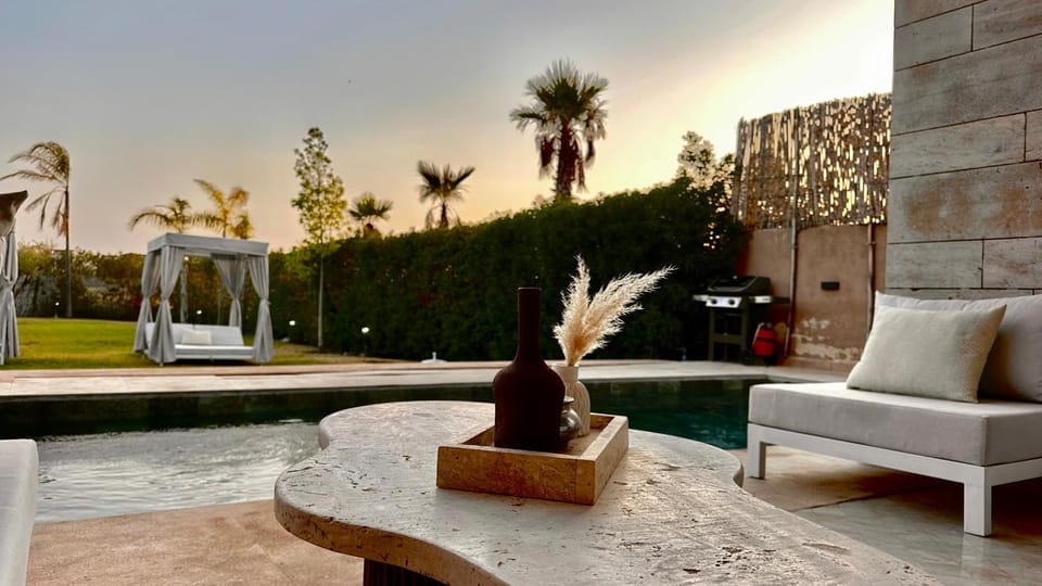 Villa ARGANA 6 chambres avec piscine jacuzzi et hammam à Argan Golf 10 min du centre Villa in Marrakesh