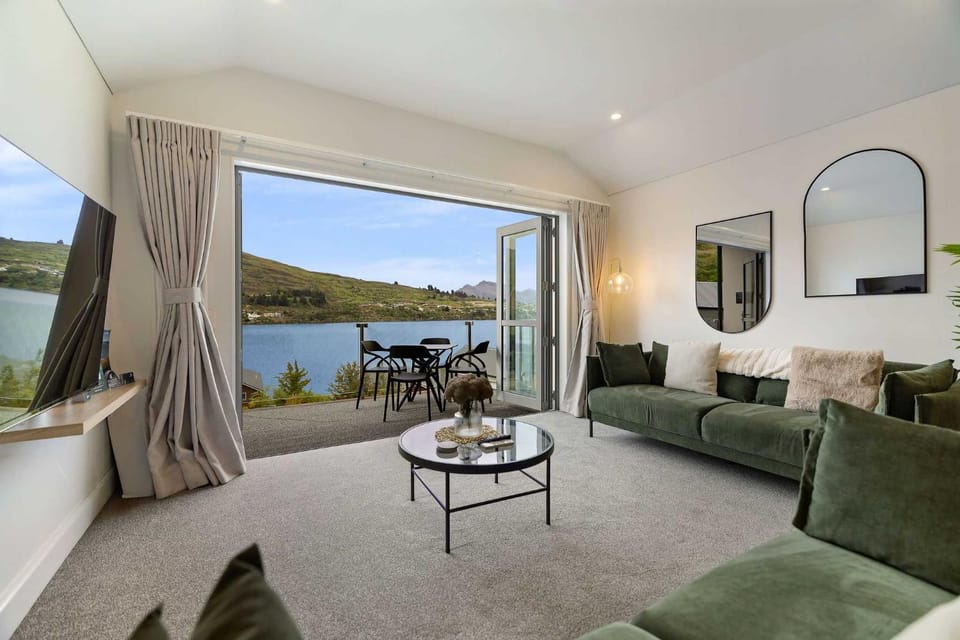 Natural landscape, Living room, Seating area, Lake view, Mountain view