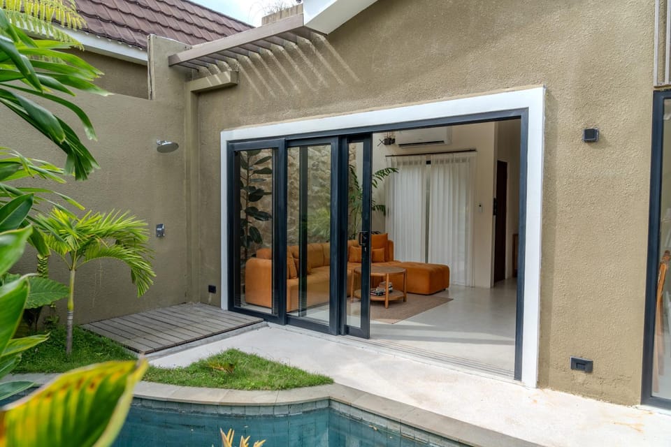 Patio, Day, Seating area, Pool view, Swimming pool, sunbed