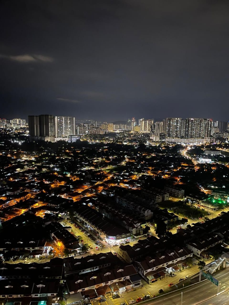 Night, Bird's eye view, Balcony/Terrace, City view