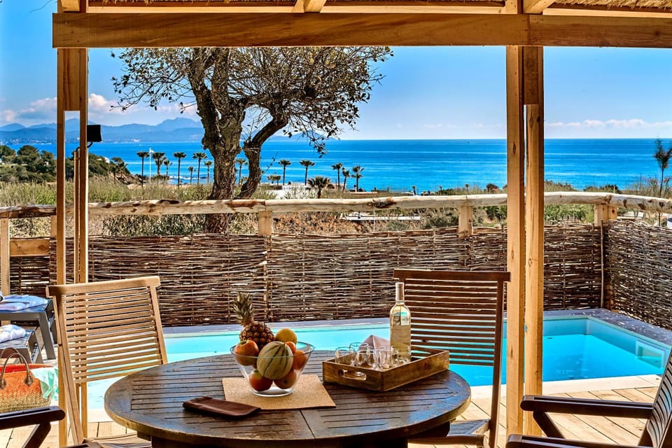 View (from property/room), Balcony/Terrace, Pool view, Sea view, Swimming pool