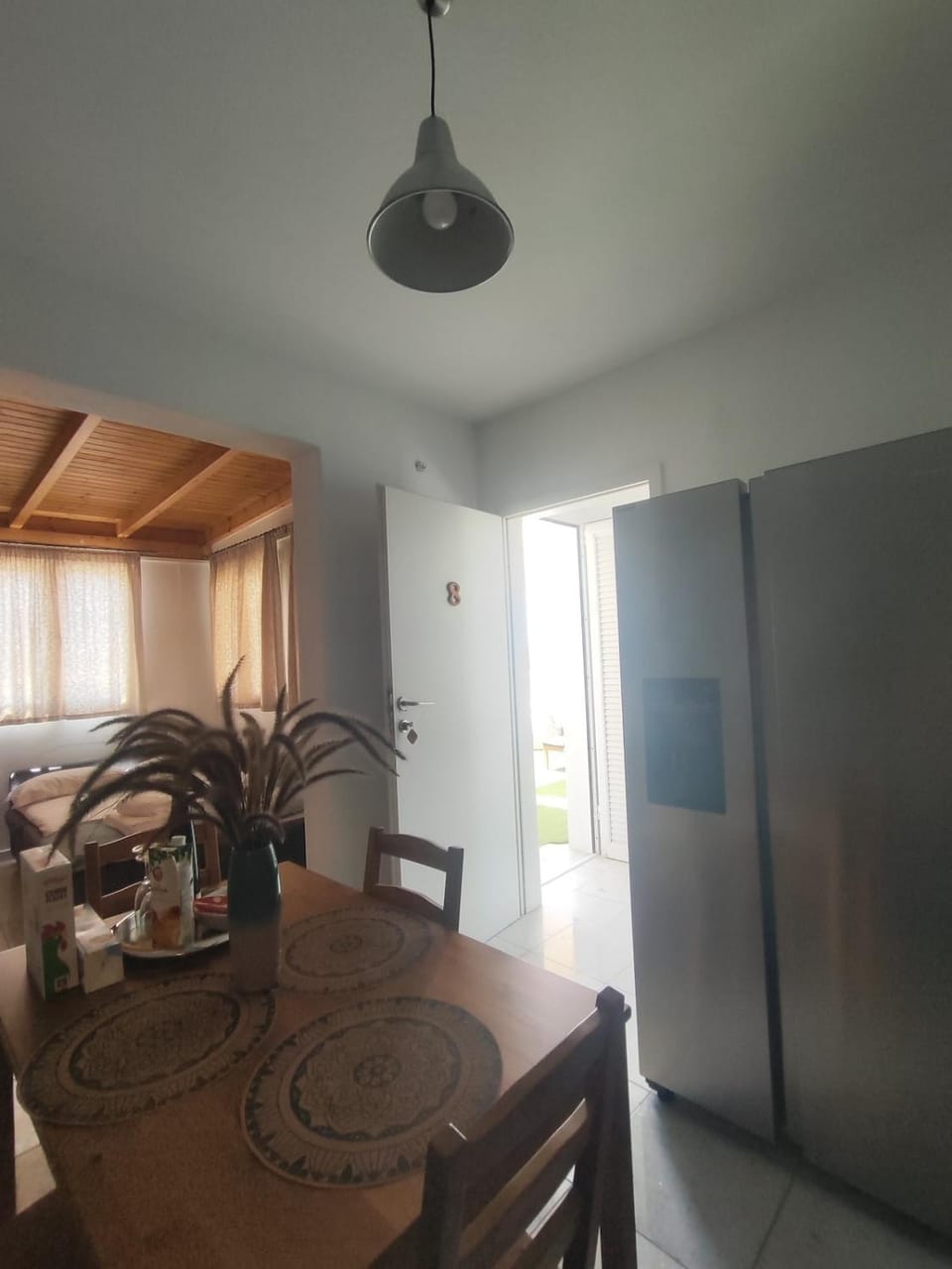 Kitchen or kitchenette, oven