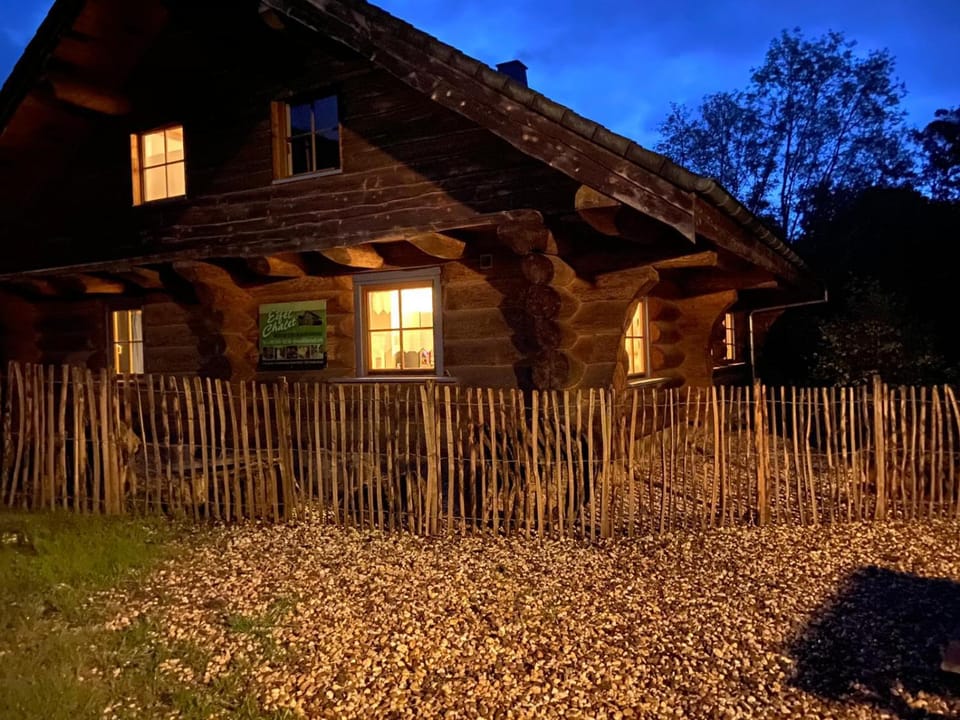 Property building, Night, Garden, Garden view