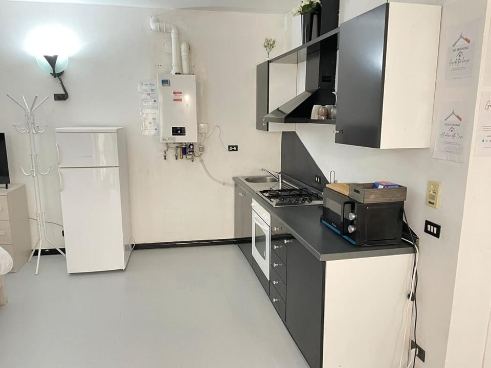 Kitchen or kitchenette, oven, stove