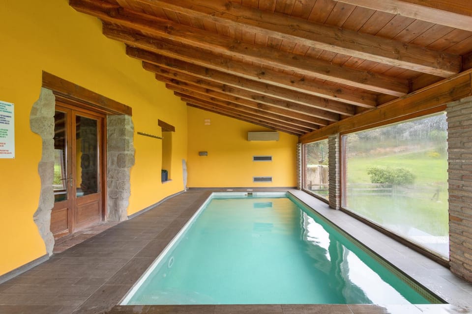Property building, Living room, Swimming pool