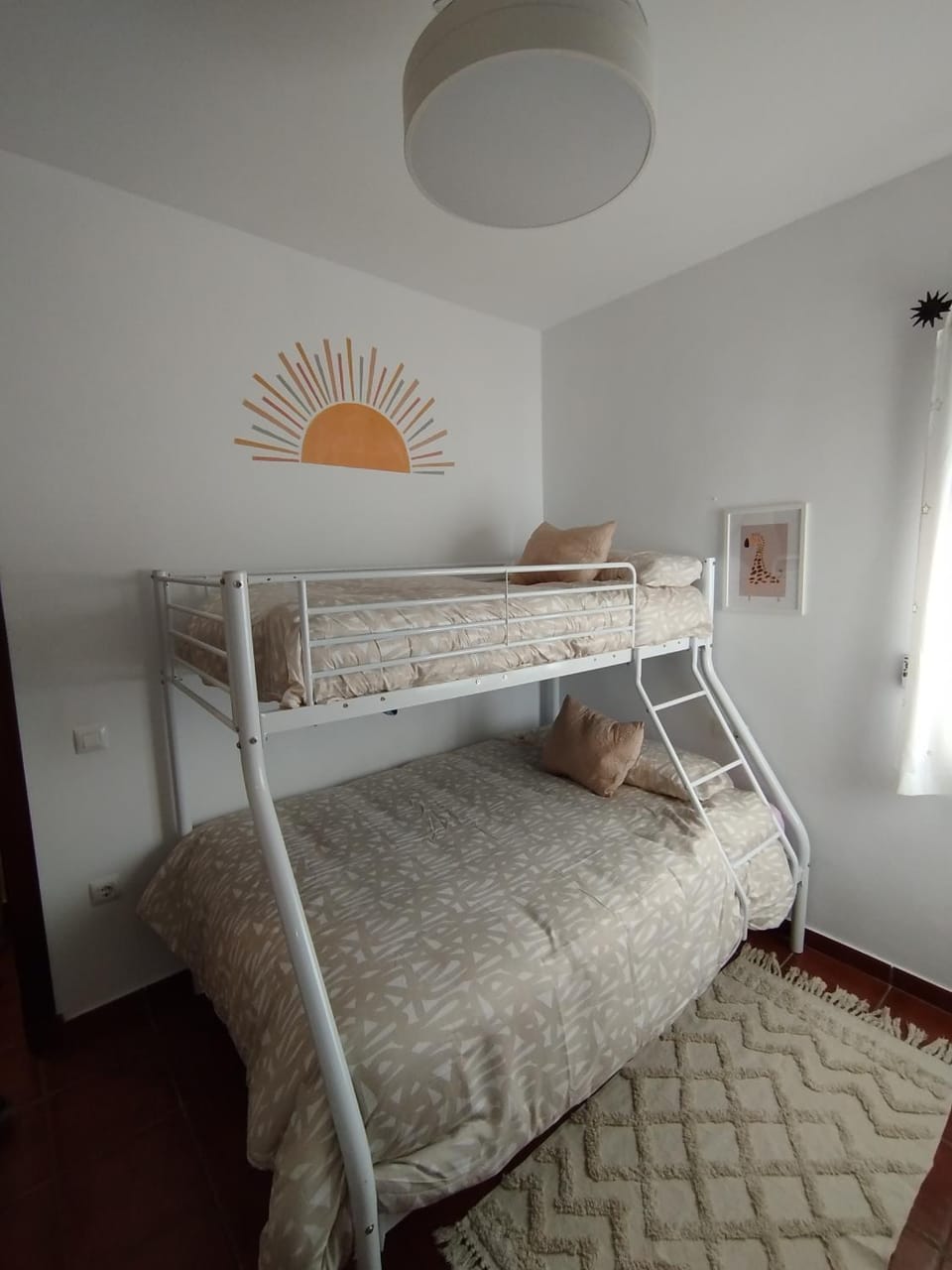 Photo of the whole room, bunk bed