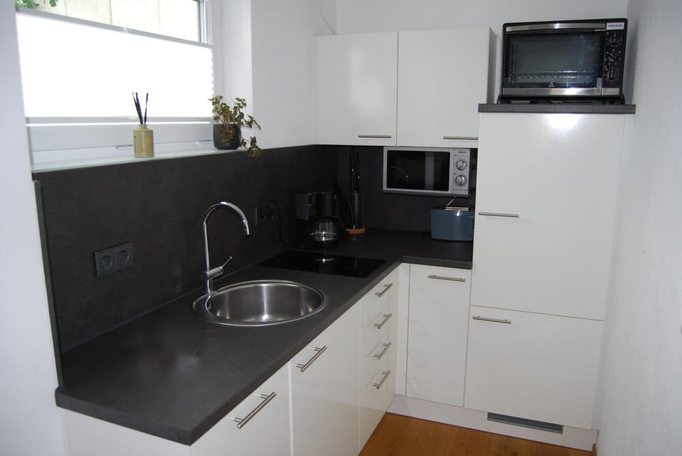 Kitchen or kitchenette, dishwasher, stove