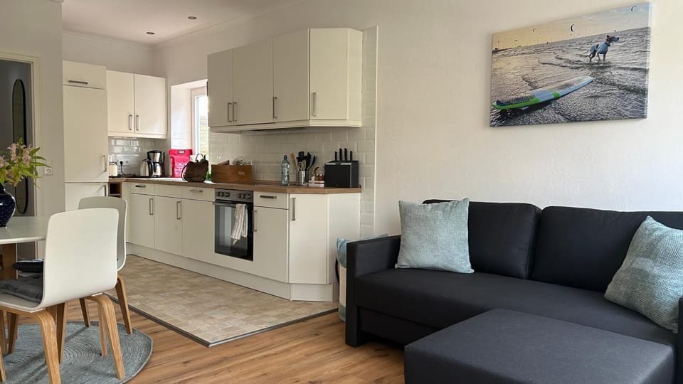 Living room, kitchen