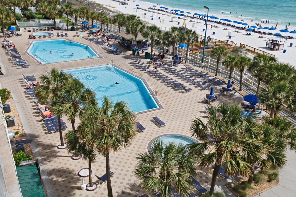 People, View (from property/room), Balcony/Terrace, Guests, Pool view, Sea view, children, young children, older children, group of guests, Family