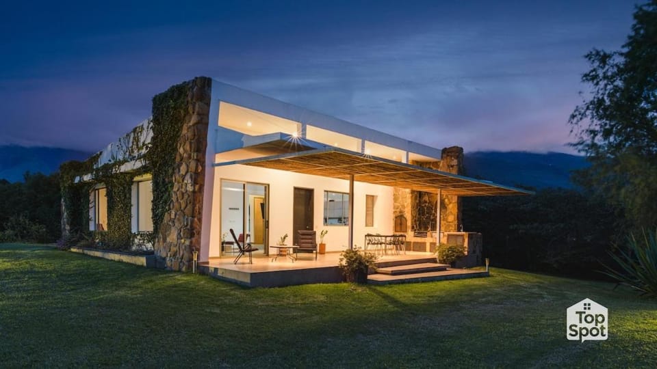 Property building, Patio, Night, Garden, Garden view