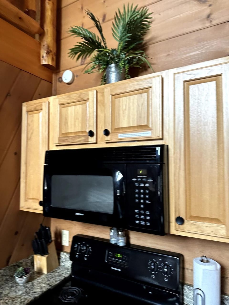 Kitchen or kitchenette, stove, toaster