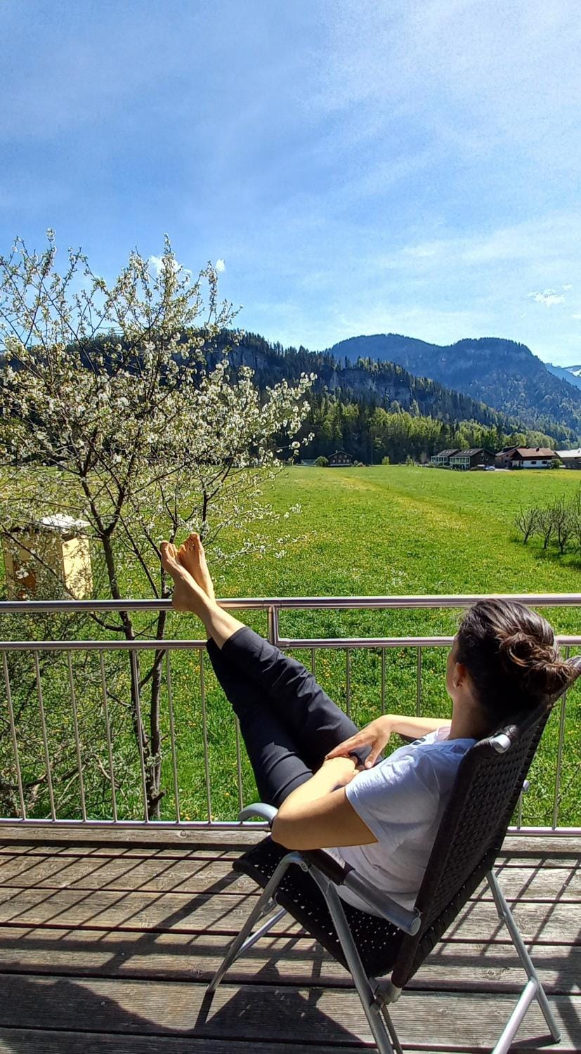 Property building, Spring, Natural landscape, View (from property/room), Balcony/Terrace, Mountain view
