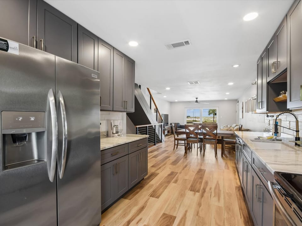 Kitchen or kitchenette, Living room, Dining area, dishwasher, furniture, microwave, oven, stove, kitchen
