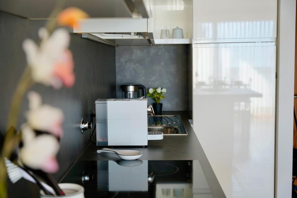 Kitchen or kitchenette, oven