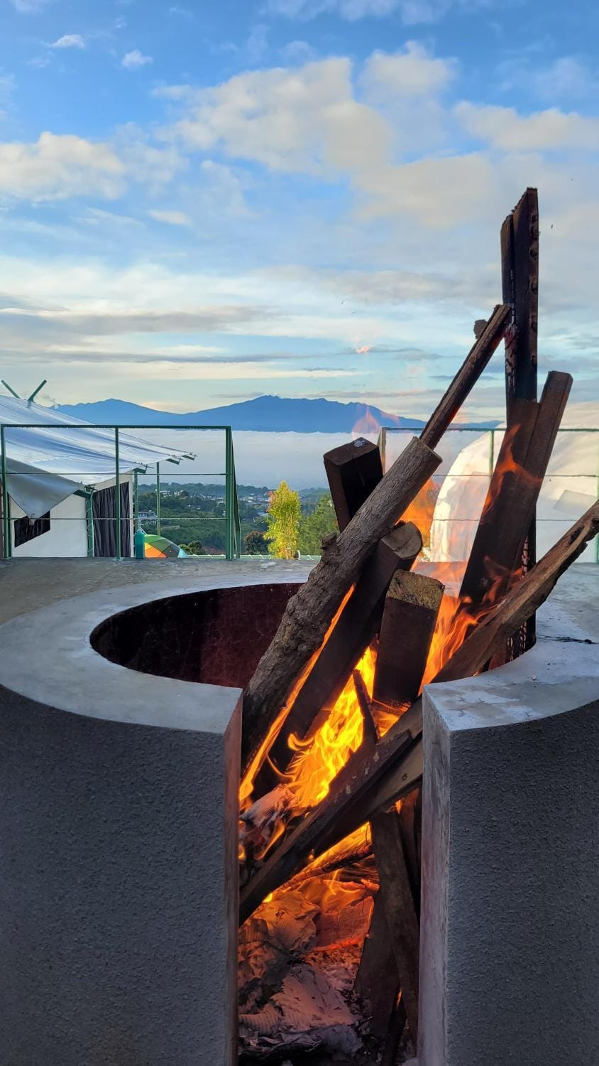 Natural landscape, fireplace