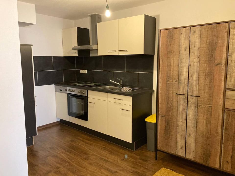 Kitchen or kitchenette, dishwasher, oven