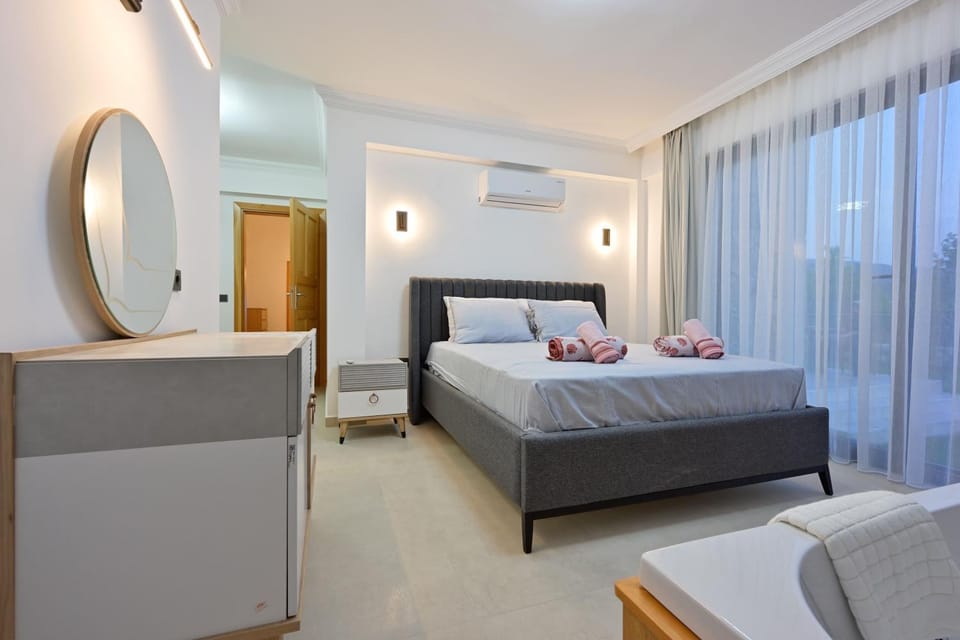 Bed, Bedroom, air conditioner