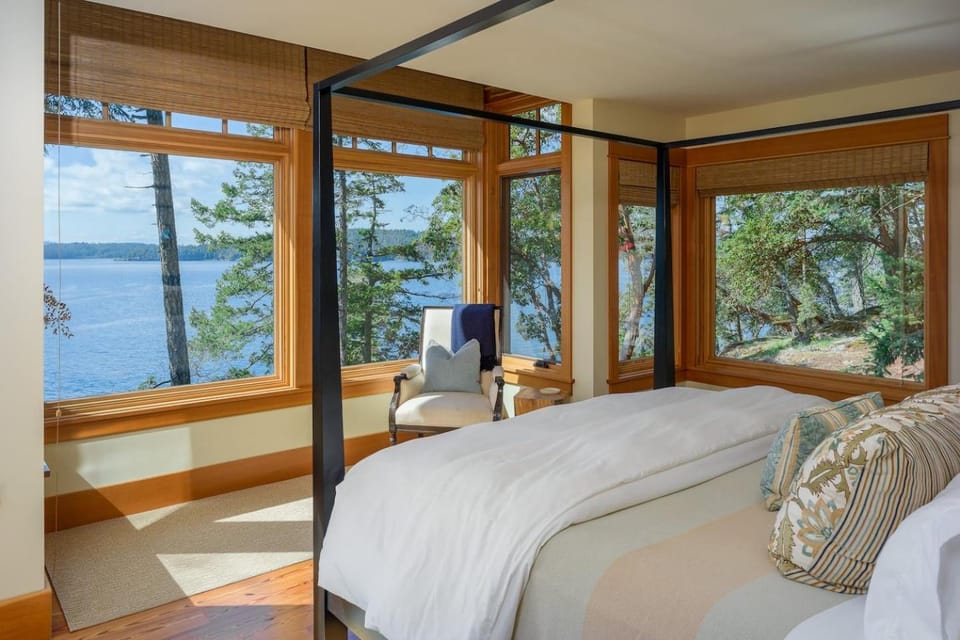 Bed, Natural landscape, Seating area, Bedroom, Sea view, internet