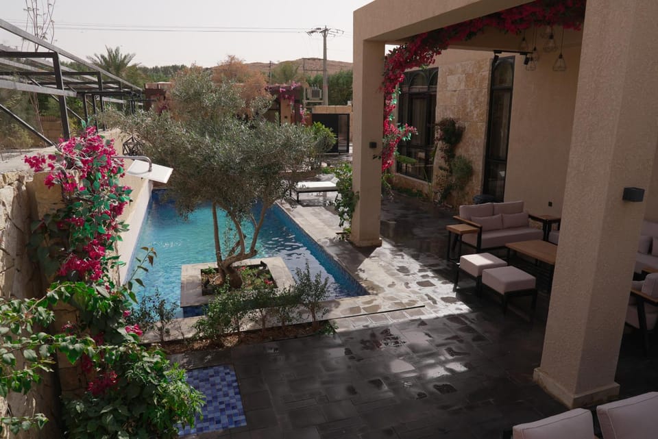 Patio, Day, Natural landscape, Garden, Garden view, Pool view, Swimming pool, sunbed