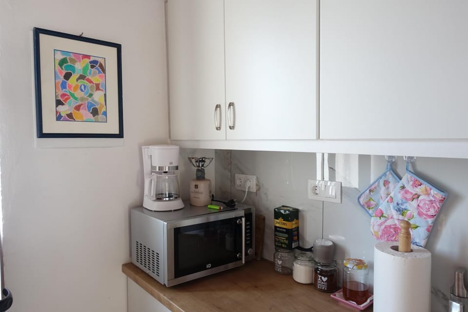 Kitchen or kitchenette, oven