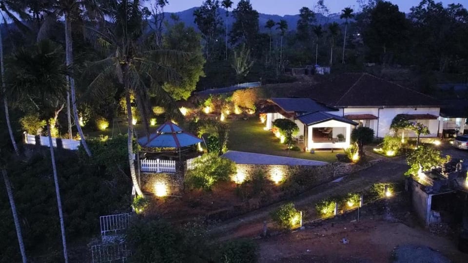 Property building, Night, Garden view