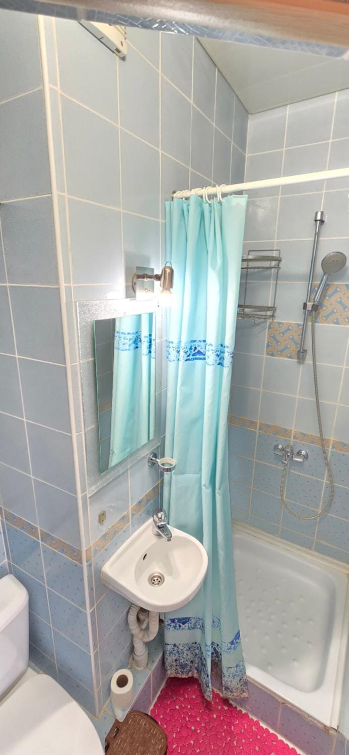 Shower, Toilet, towels
