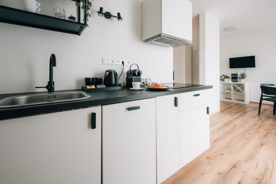 Kitchen or kitchenette, dishwasher