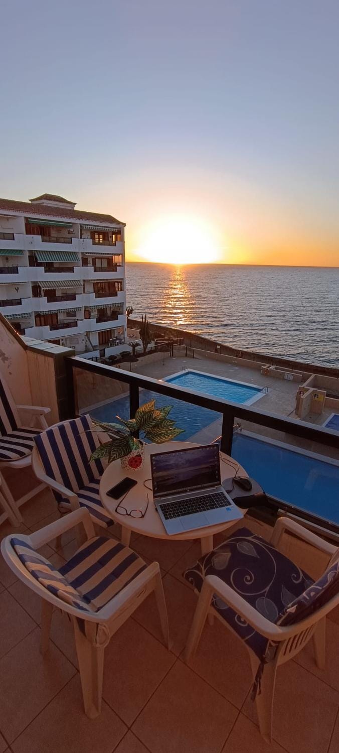 Day, View (from property/room), Balcony/Terrace, Pool view, Sea view, Sunrise