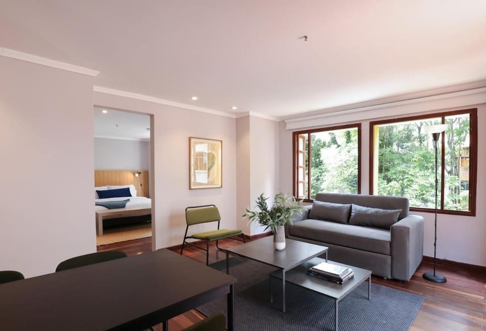 Bed, Living room, Seating area, Bedroom