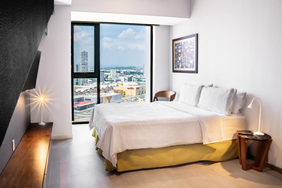 Bed, View (from property/room), Photo of the whole room, City view