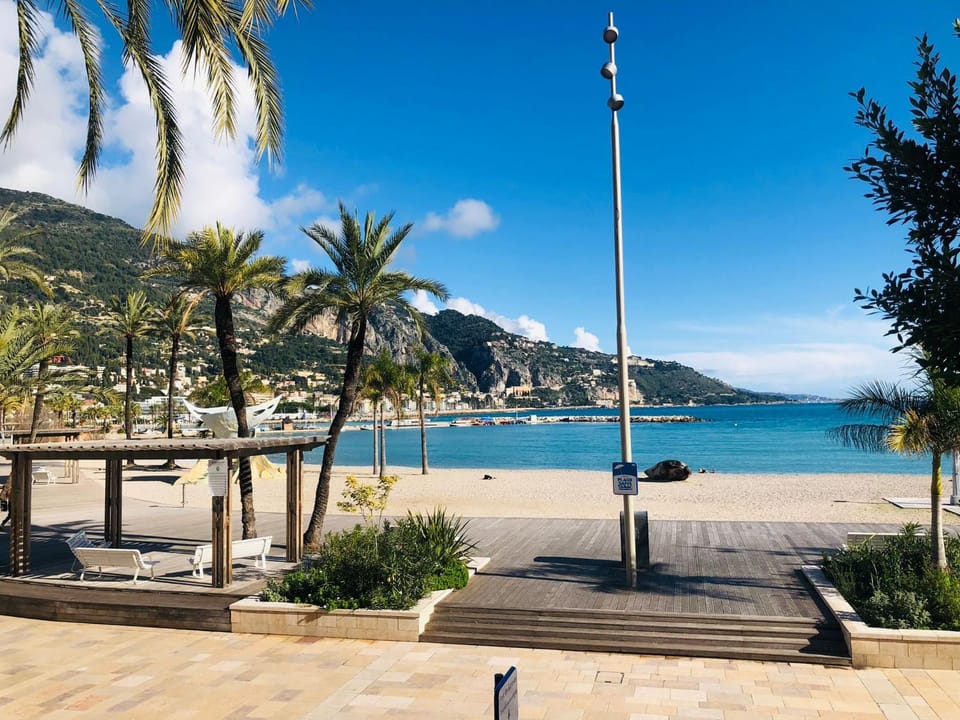 Natural landscape, Beach, Mountain view, Sea view