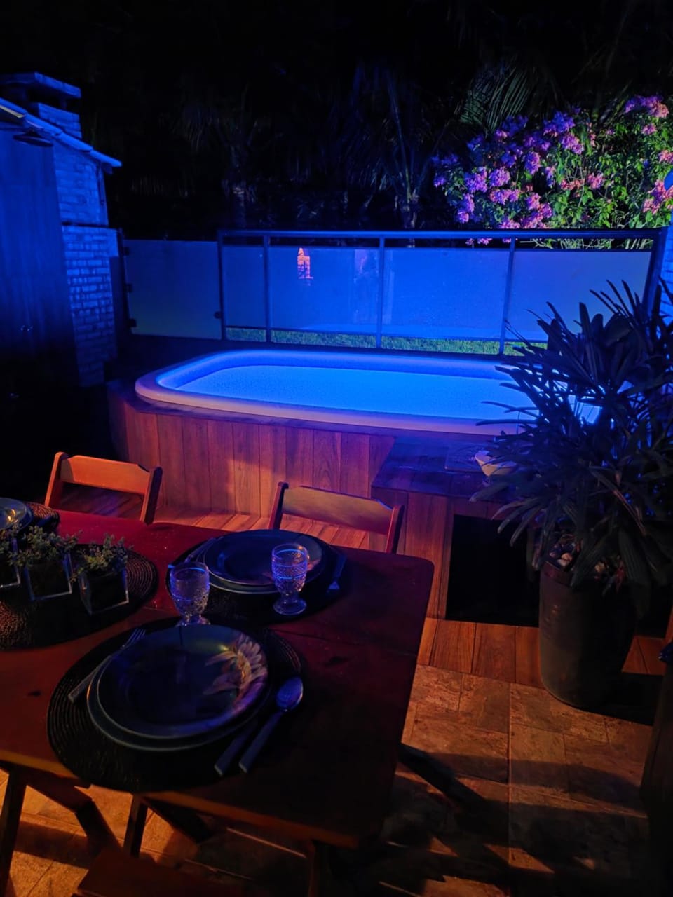 Night, Swimming pool