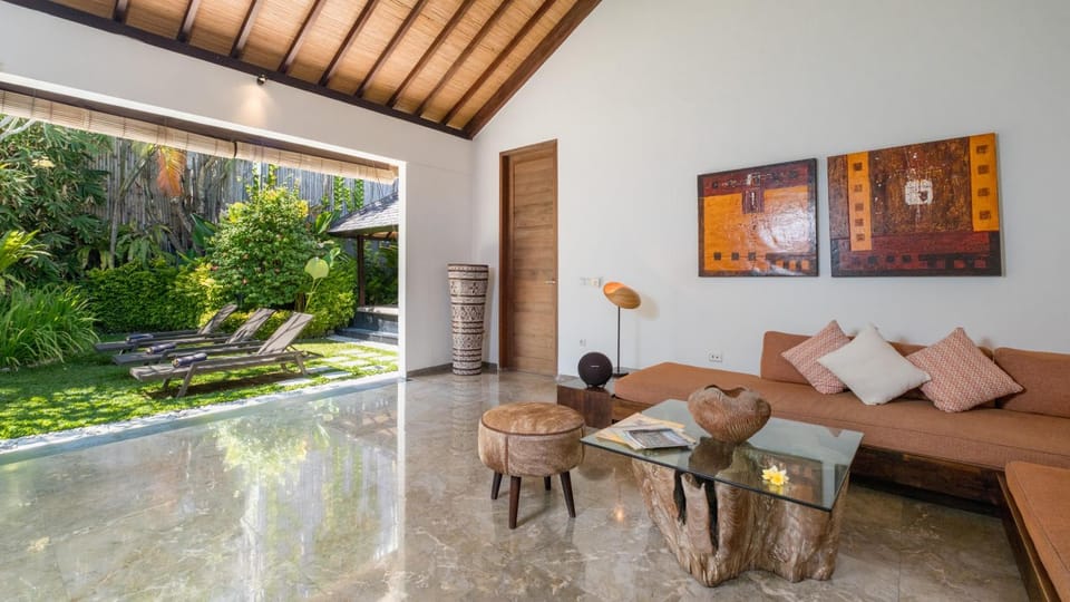 Living room, Seating area, Garden view, Pool view, sunbed
