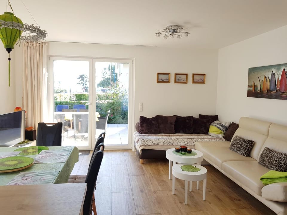 Living room, Seating area, Lake view