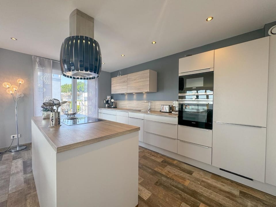 Kitchen or kitchenette, oven, stove, toaster
