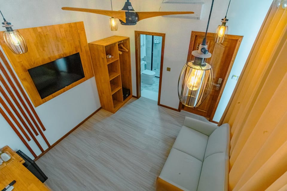 Seating area, wardrobe